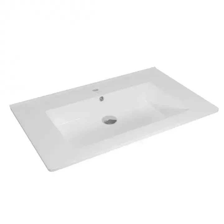 Тумба напольная Санта Вегас 75 с раковиной Оскар 75, 2 ящика, белая