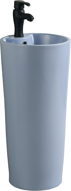 Раковина SantiLine SL-4007BM напольная, голубой матовый