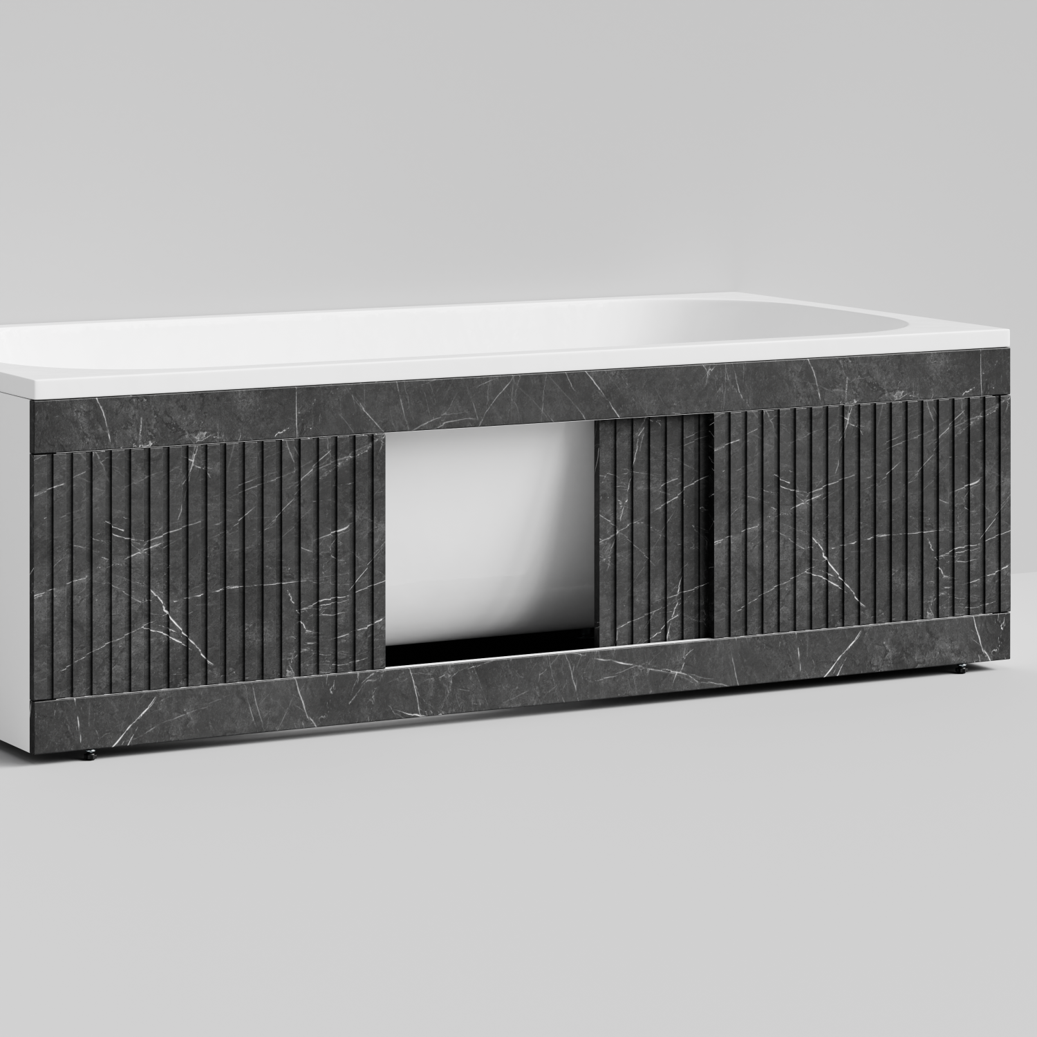 Экран под ванну Vod-ok Тач 170 раздвижной Мрамор Графит софт тач