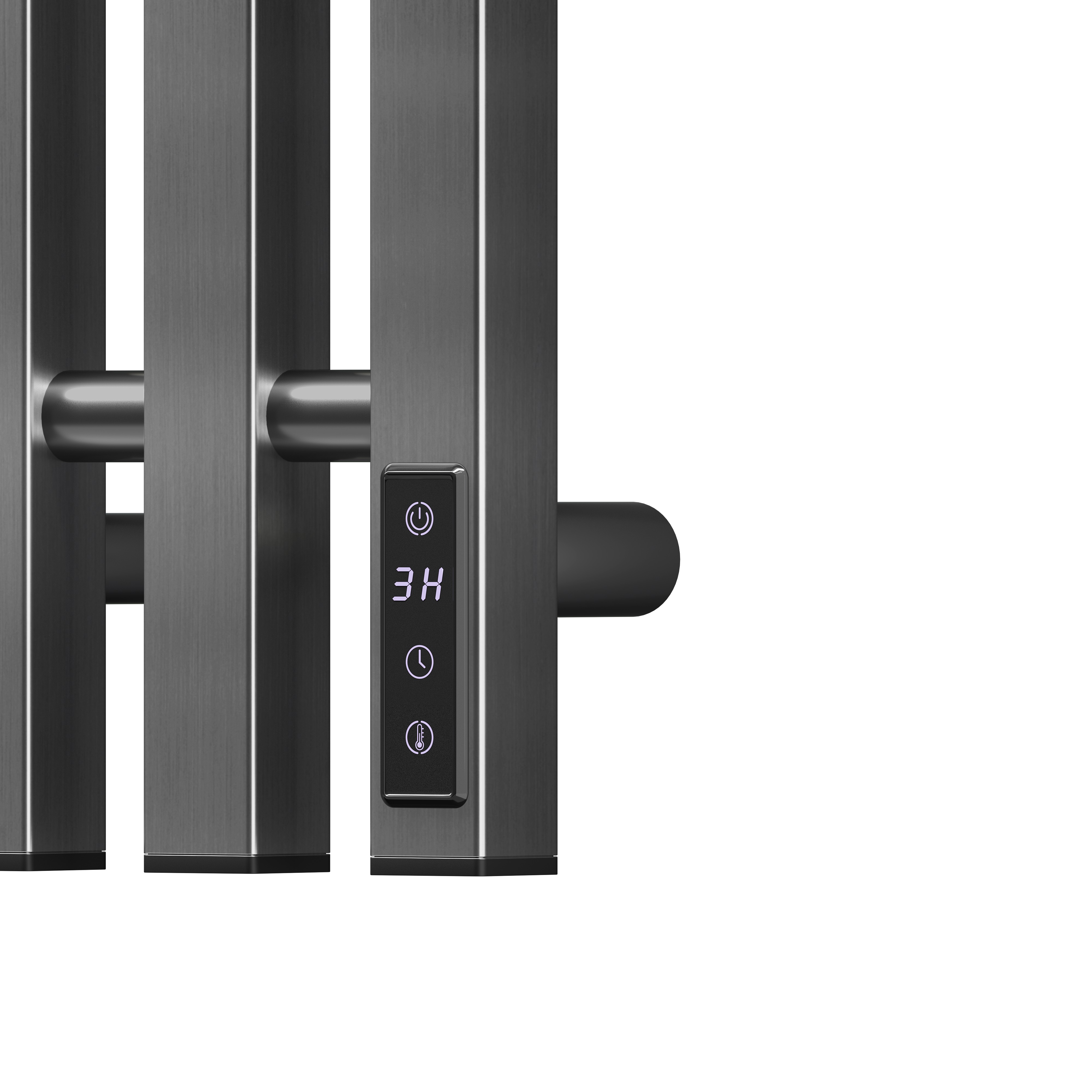 Полотенцесушитель электрический APEXTERMO Sirius SR10113GN 1100x180 с крючками, оружейная сталь