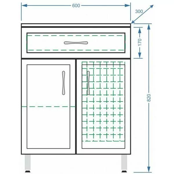 Тумба-комод Stella Polar Концепт 60 с корзиной для белья, белая