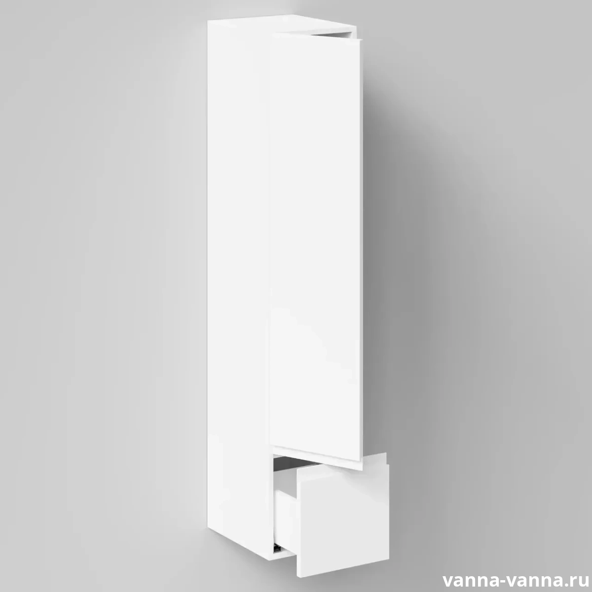 Пенал Vod-ok Салли 30 L/R подвесной, 1 дверь с ящиком, белый от магазина Vanna-Vanna.ru!