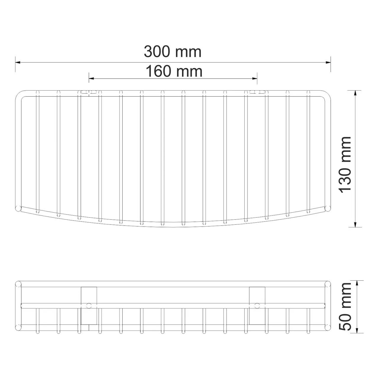 Полка WasserKraft K-1311 хром
