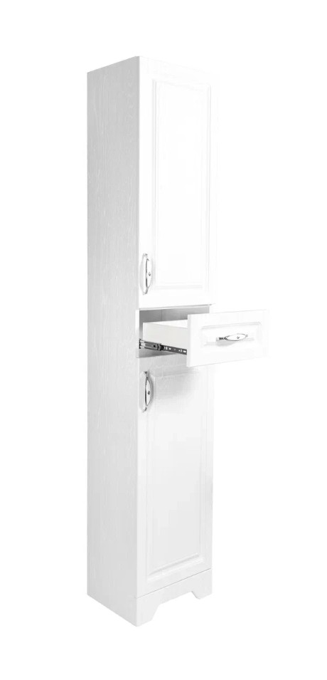 Пенал Stella Polar Кармела 36 R напольный, Люкс белое серебро 