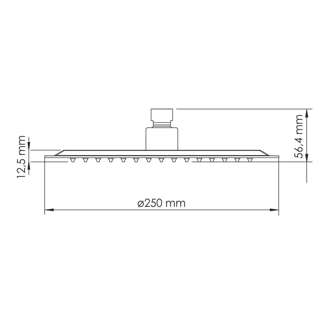 Верхний душ WasserKraft Asphe A329 розовое золото