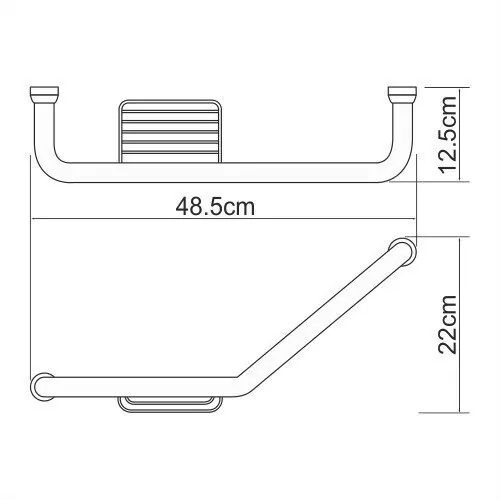Поручень WasserKraft K-1077 Left хром