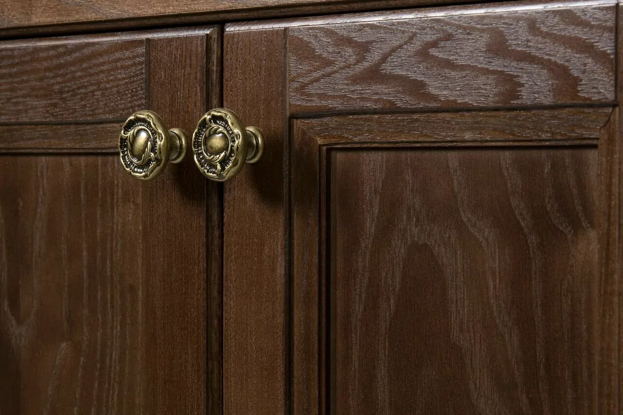 Тумба напольная ValenHouse Эллина 80 с раковиной Erica 80, 3 ящика, кальяри, бронза