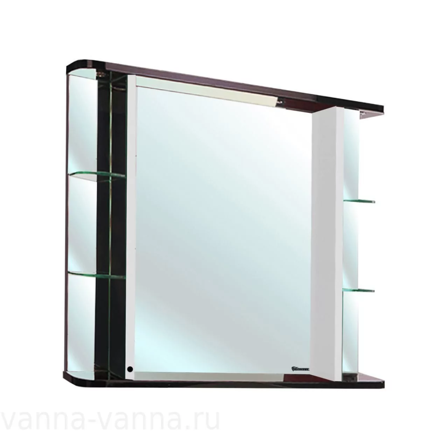 Зеркало Bellezza Рио 90 свет, с ИК выключателем, белый/черный