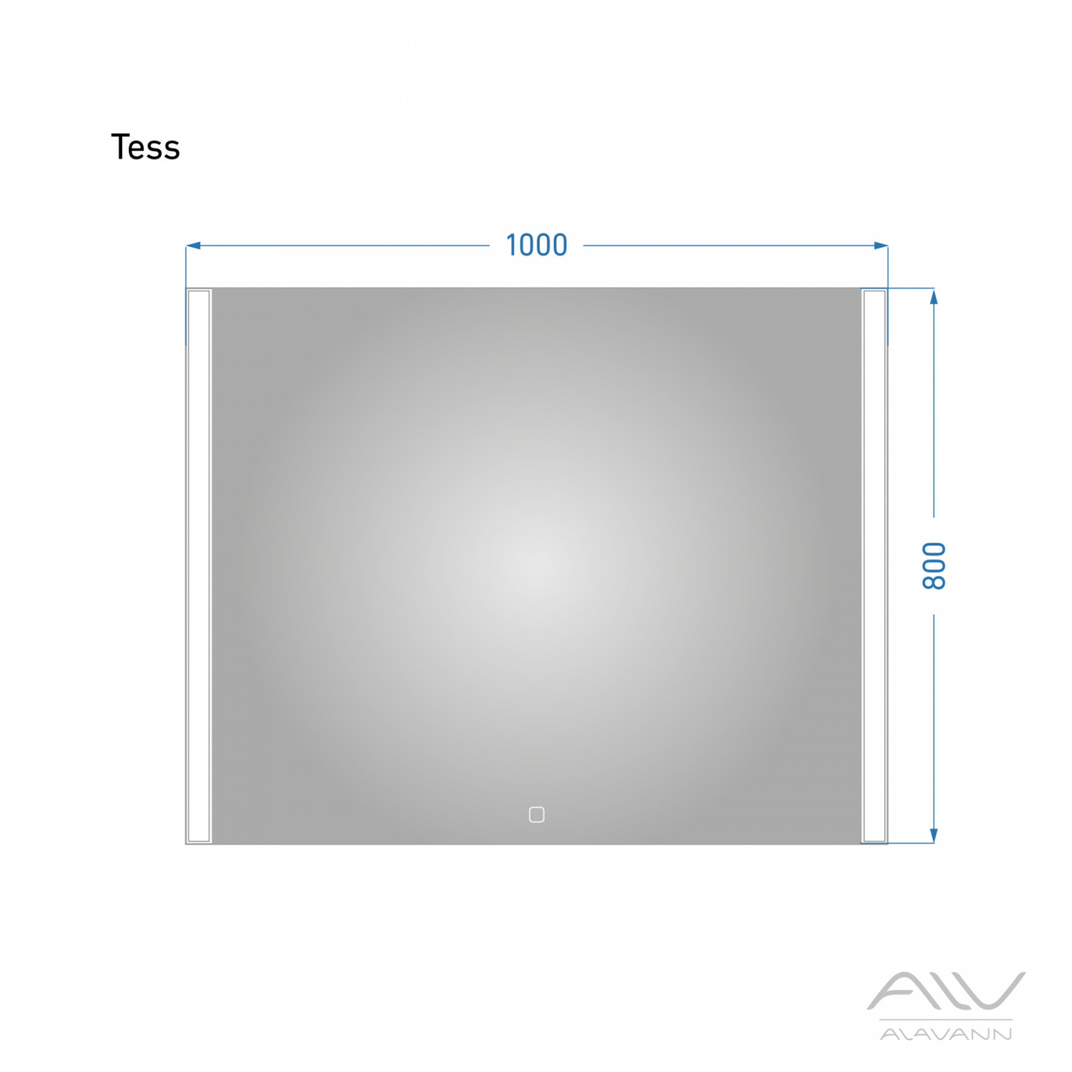Зеркало Alavann Tess 100 Led подсветкой, сенсор