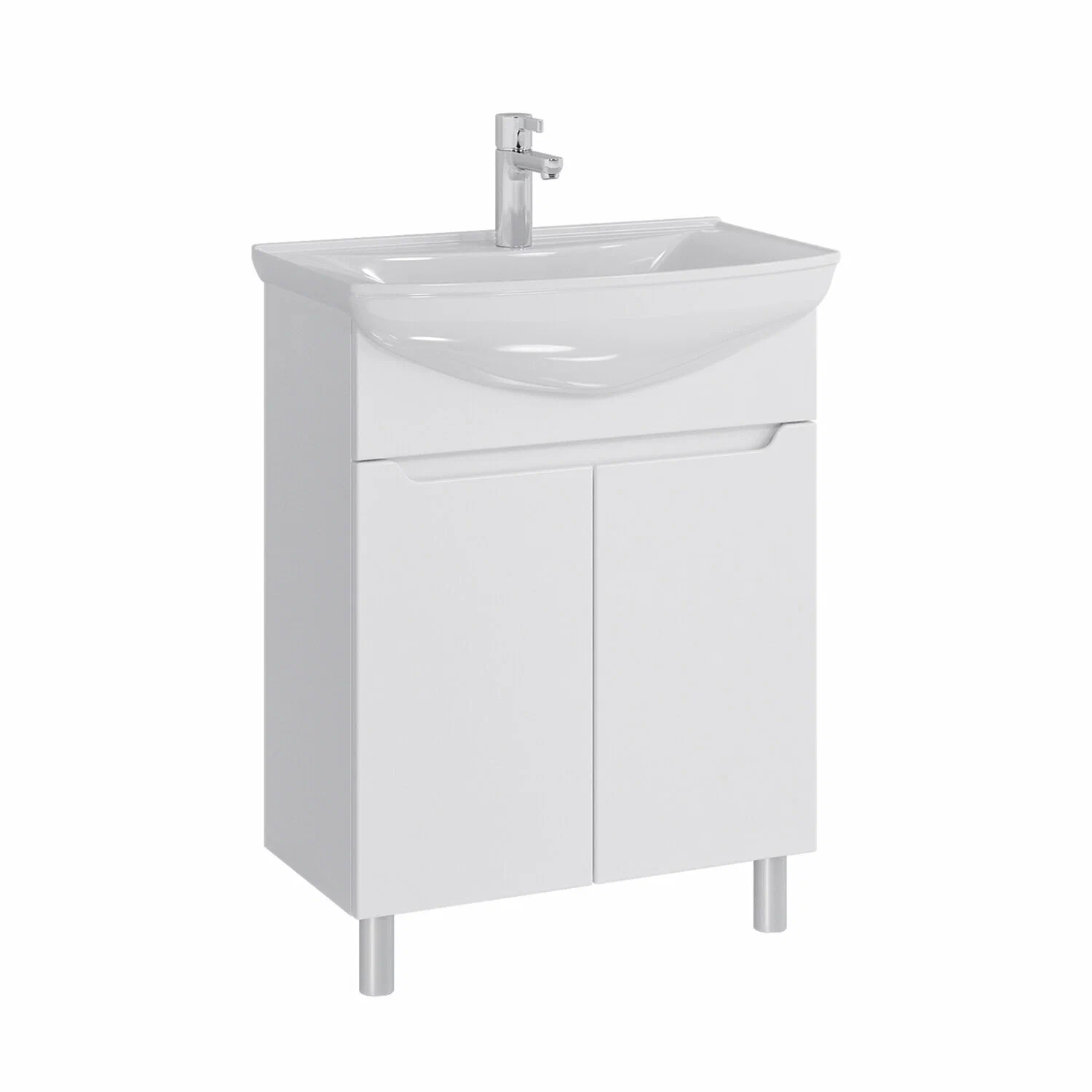 Тумба напольная SanStar Bianca 75 с раковиной Стиль 75, белая