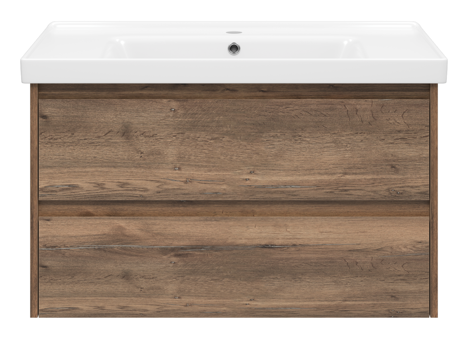 Тумба с раковиной Brevita Dallas 90 подвесная, дуб галифакс