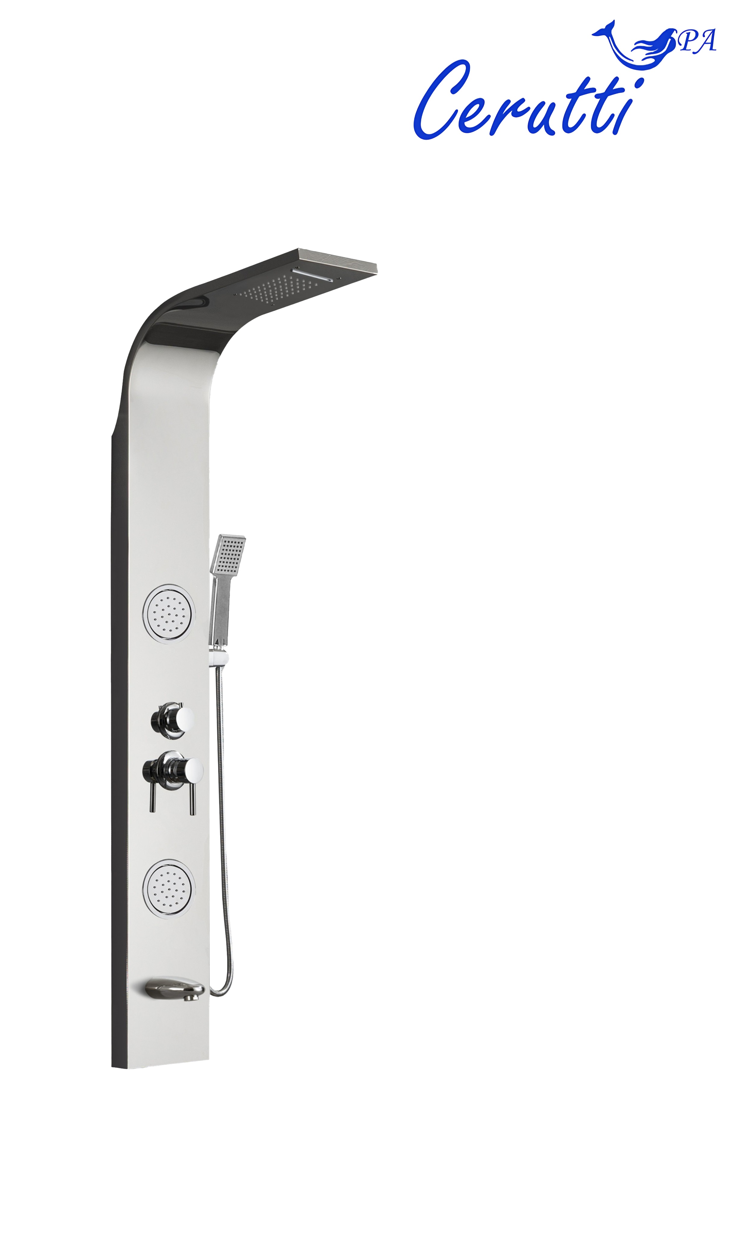 Душевая панель Cerutti Spa TWIN S CT9987 серебро