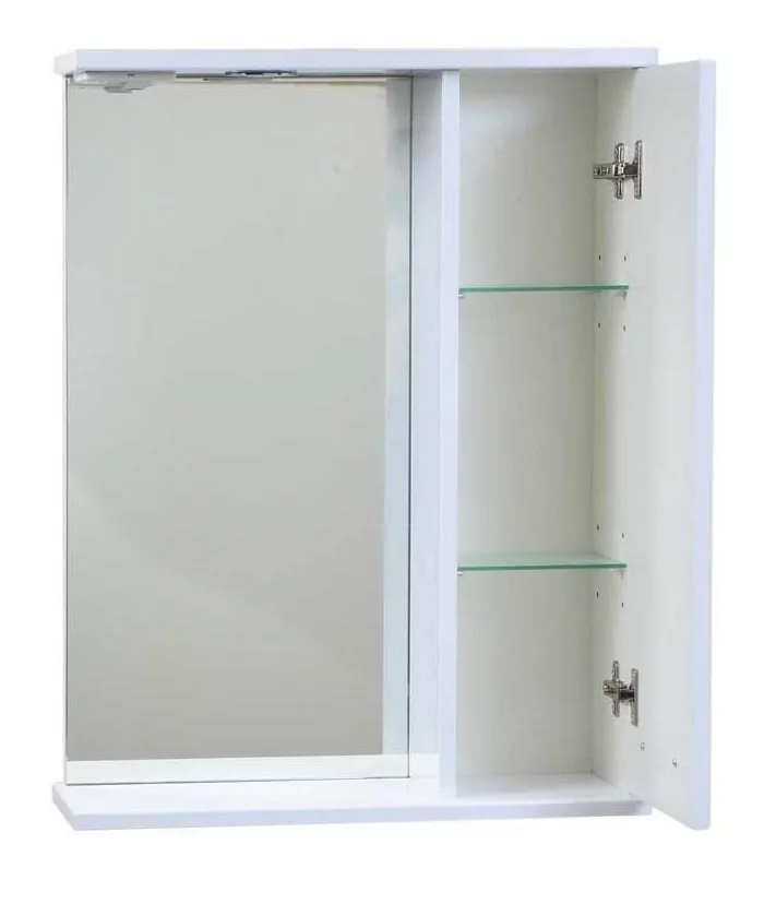 Зеркало с шкафчиком Emmy Рио 55 R свет, белый