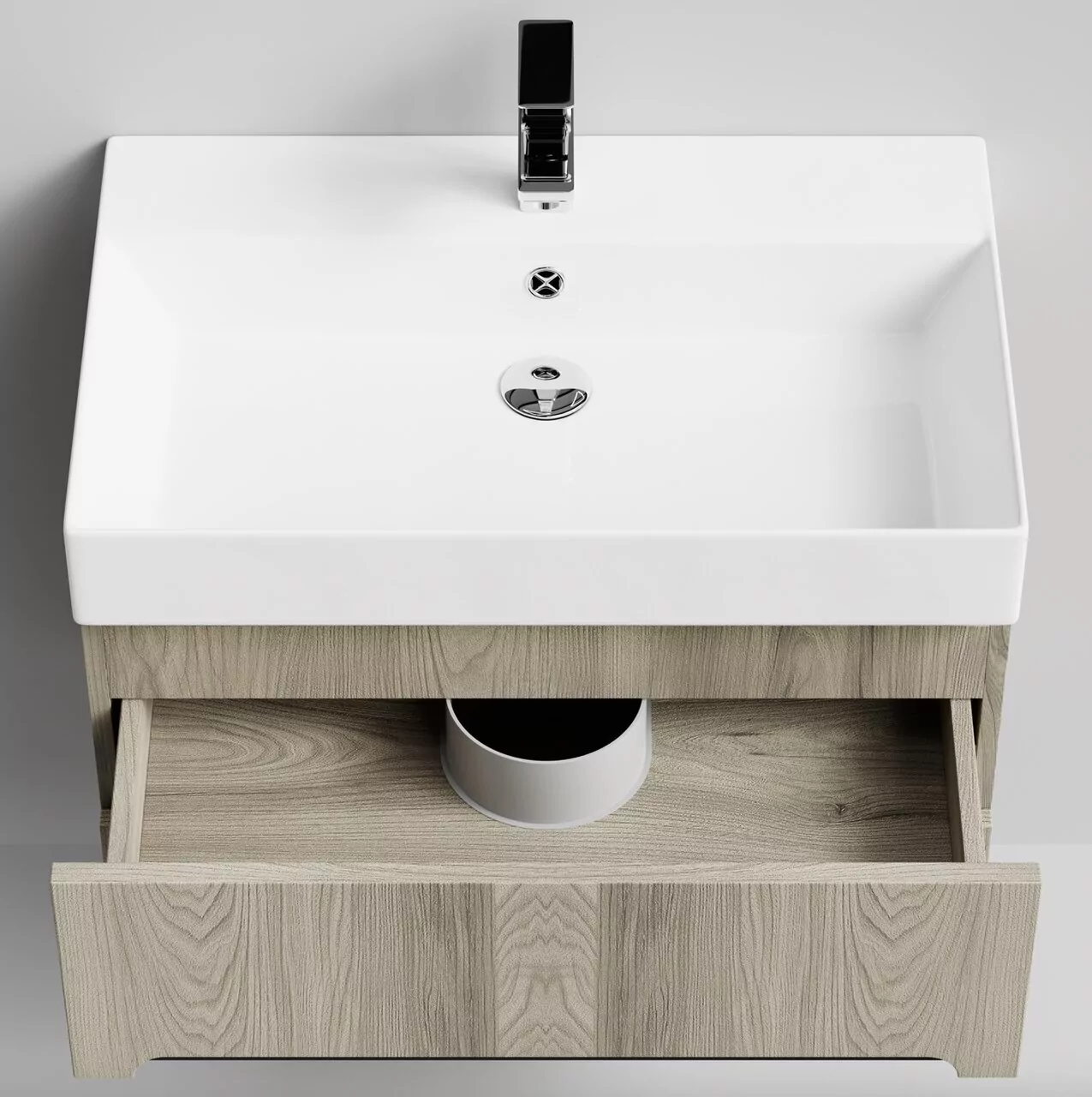 Тумба подвесная Vod-ok Бонум 70 с раковиной Stance 70, дуб + 6 цветов от магазина Vanna-Vanna.ru!