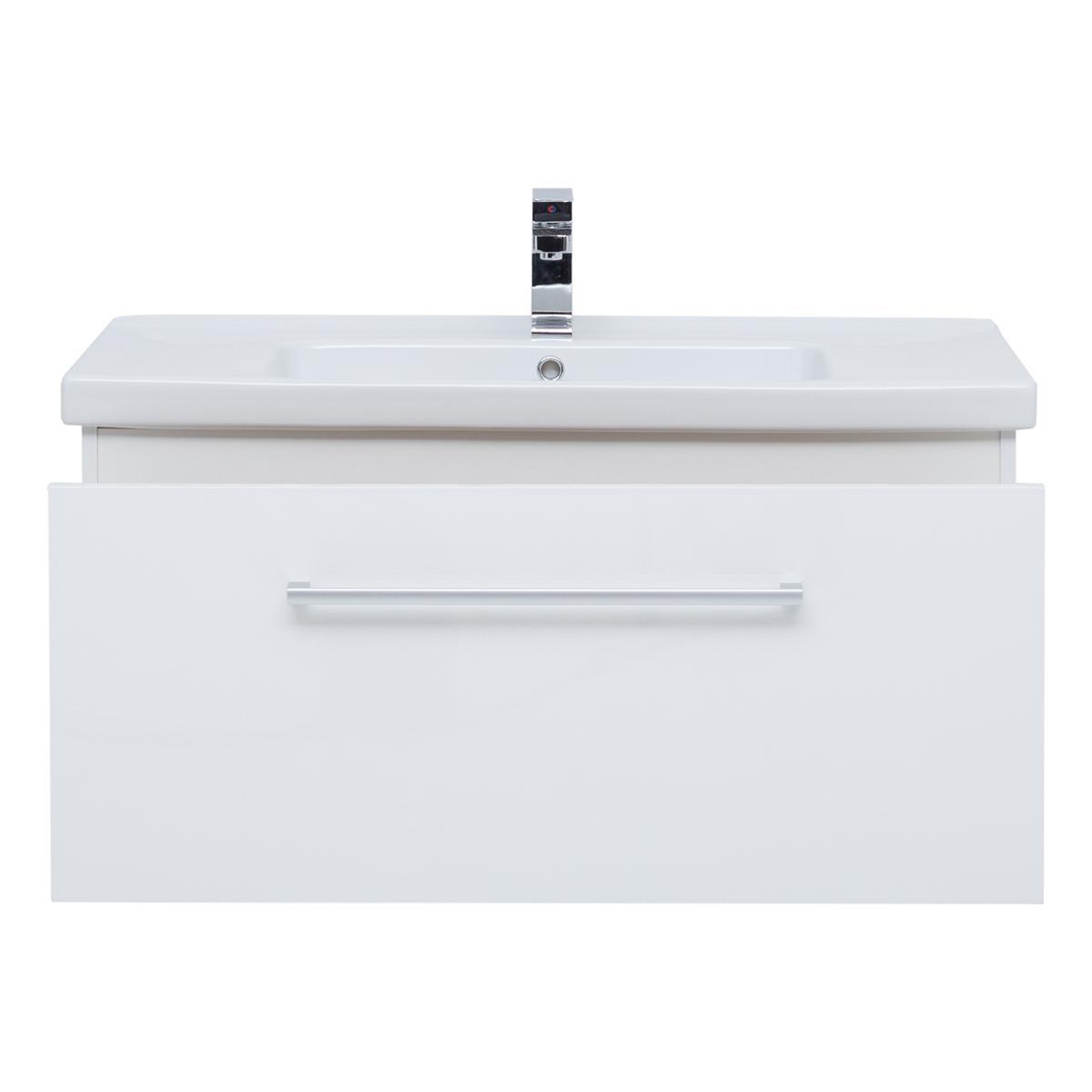 Тумба с раковиной подвесная Dreja Big Inn 100 см, белый