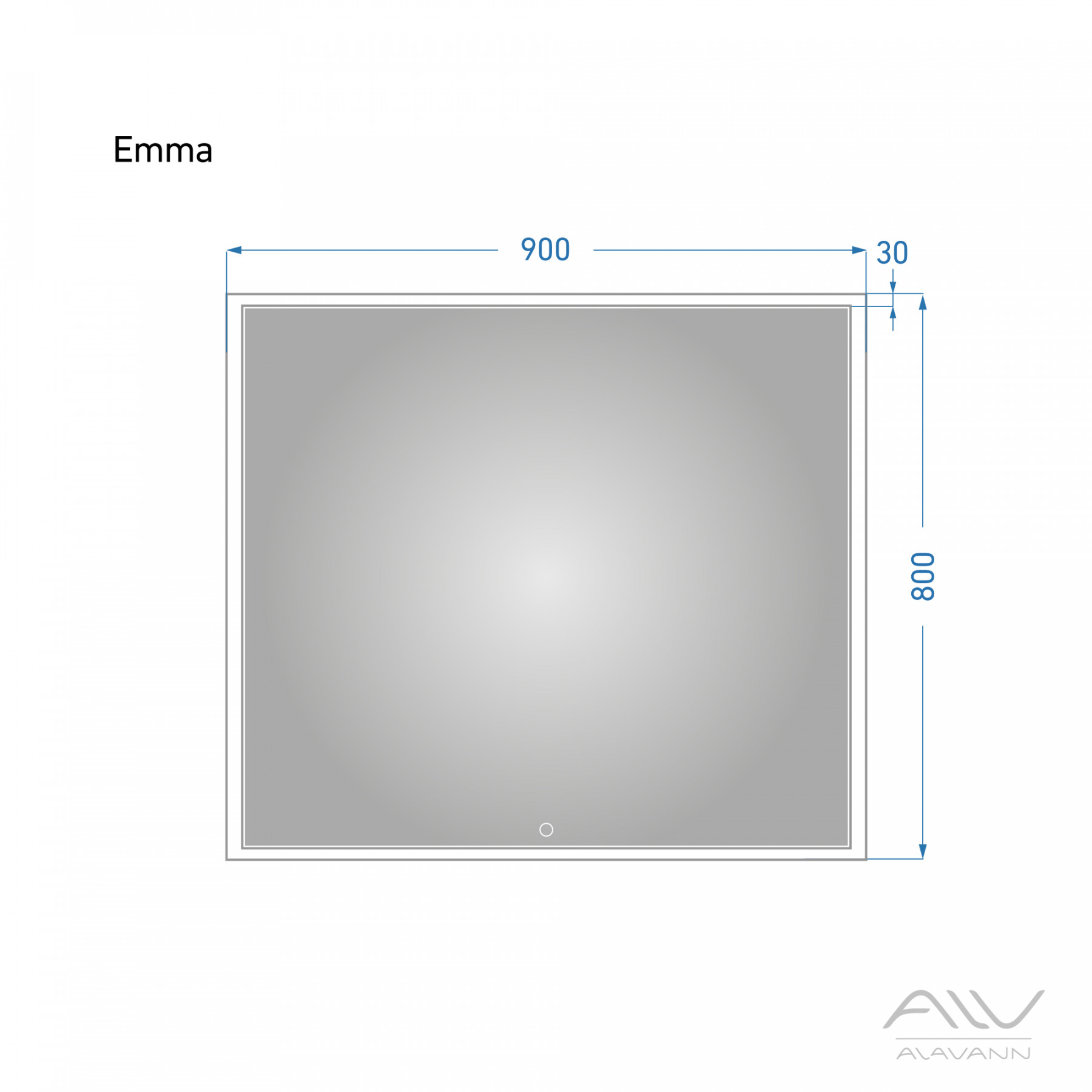 Зеркало Alavann Emma 90 свет, сенсор