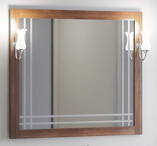 Зеркало Opadiris Сакура 100 свет, светлый орех