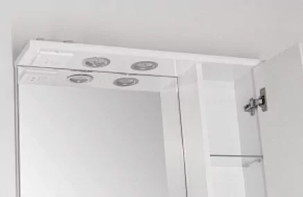 Зеркало со шкафчиком Style Line Ирис 65/С R свет, белый
