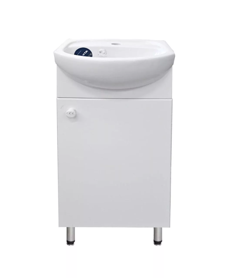 Тумба напольная Emmy Мальта 40 с раковиной Манго 40, белая