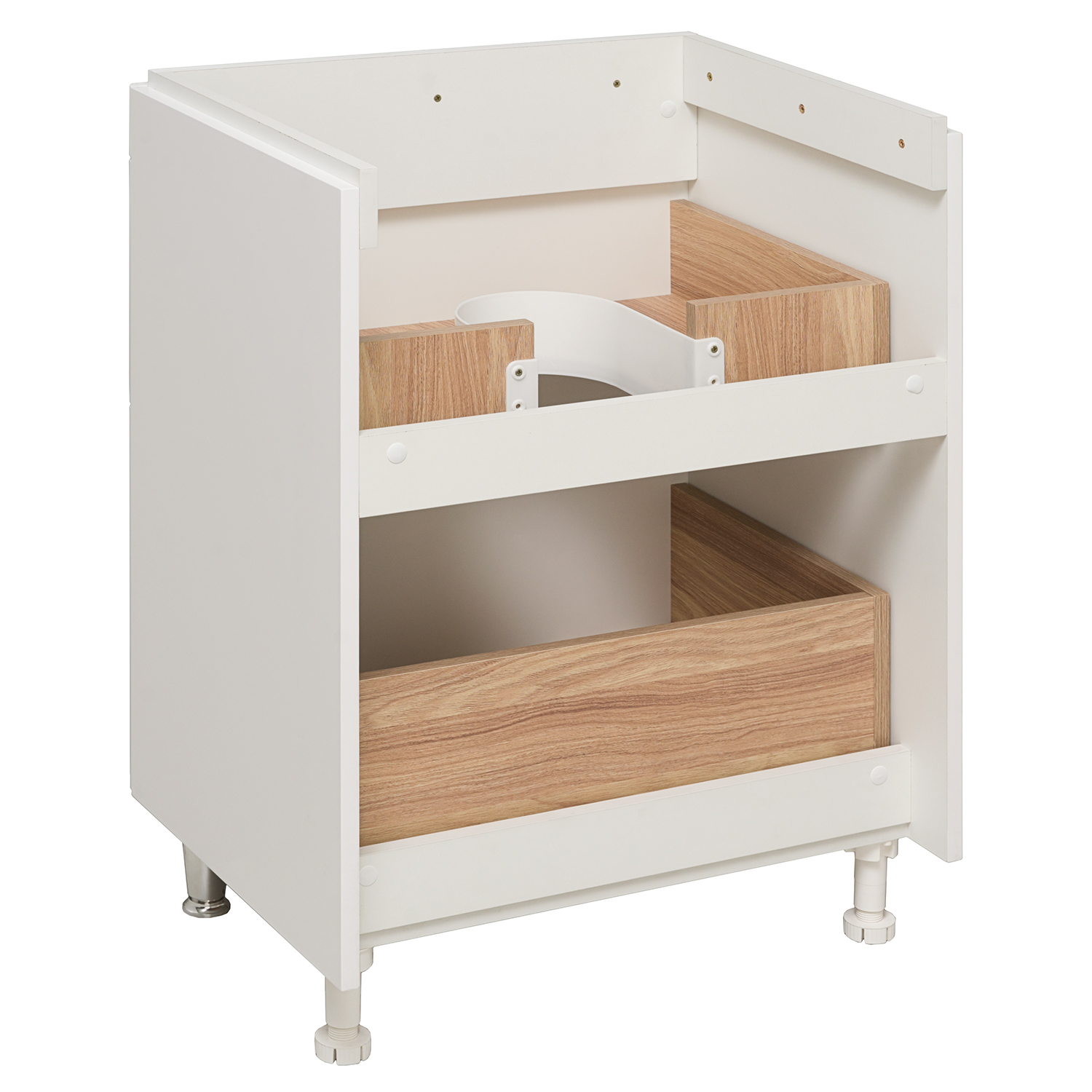 Тумба напольная Runo Афина 60 с раковиной Moduo 60, белый