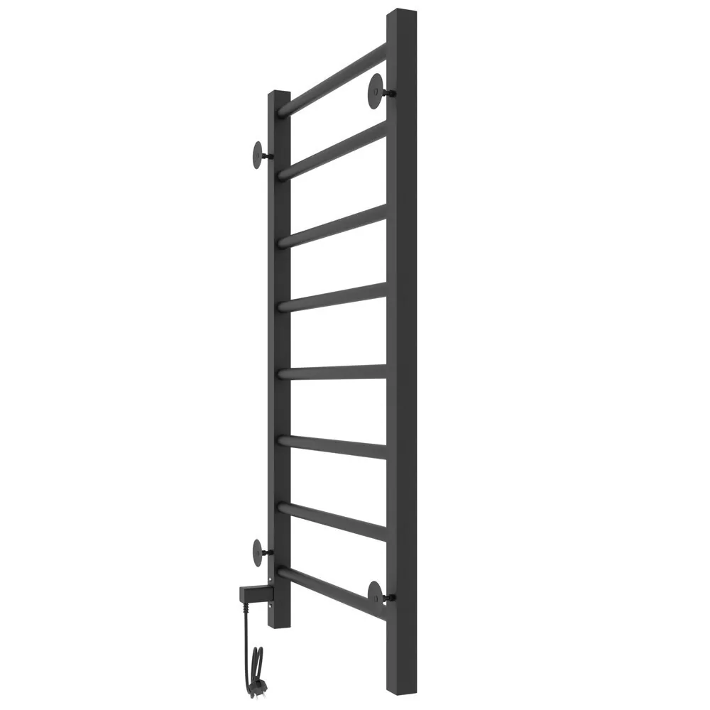 Полотенцесушитель электрический Laris Феличия ЧК П8 400х800 с терморегулятором, правый, черный матовый