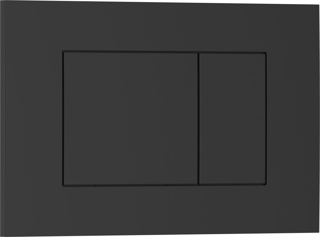 Кнопка смыва Iberica Blanca ESTI-S ABS-пластик стекло, механическая, черный матовый