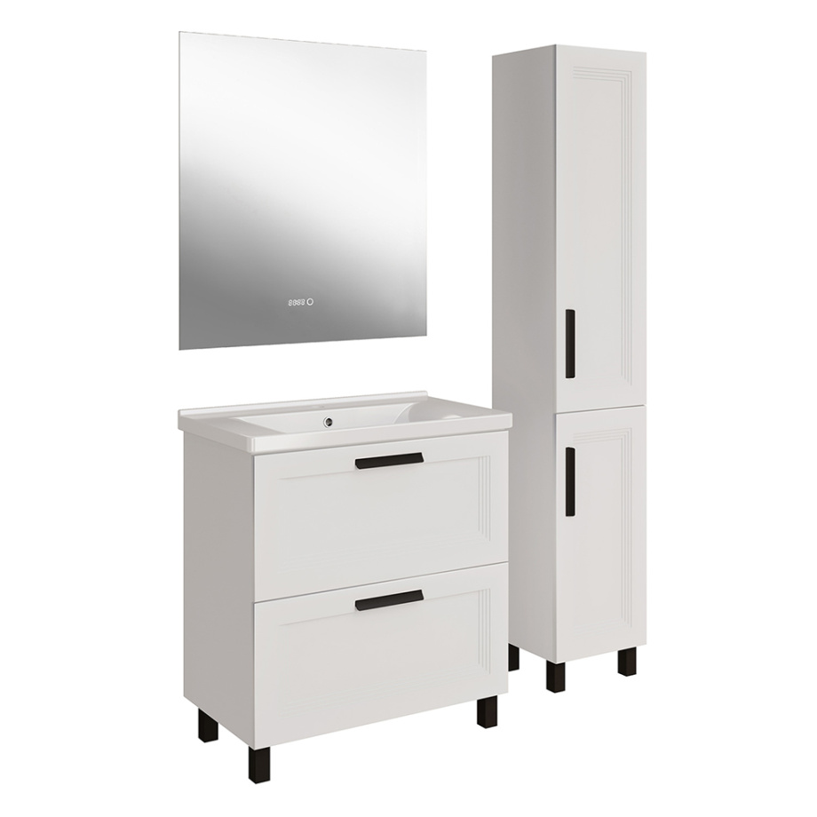 Мебель для ванной Асб-мебель София 80 комплект, напольный, белый