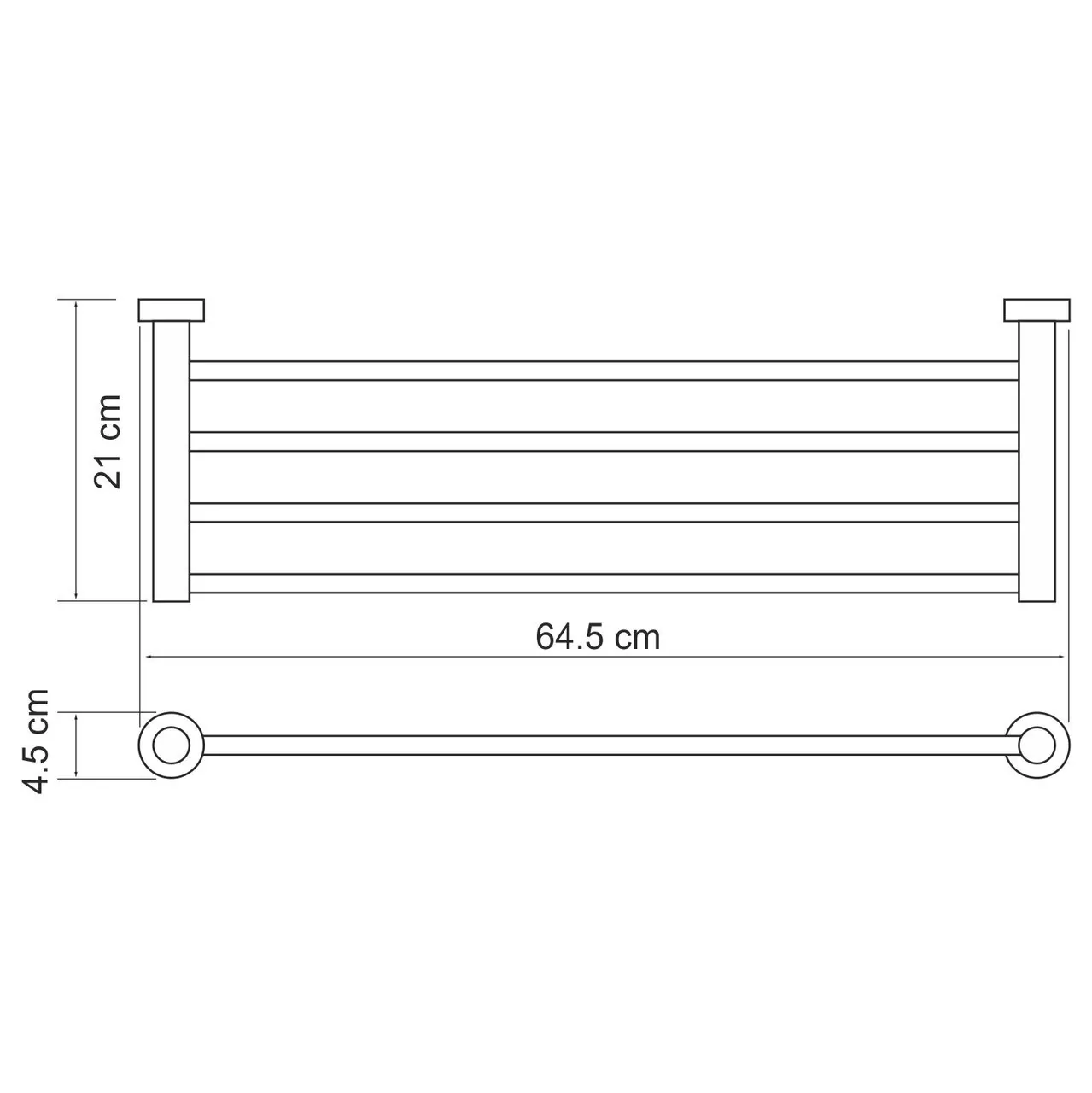 Полка для полотенец WasserKraft Donau K-9411 хром