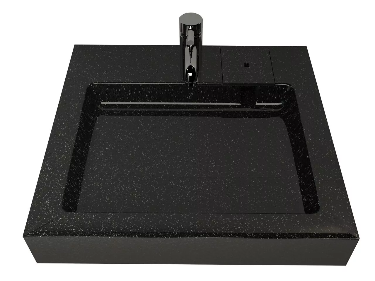 Раковина Stella Polar Солярис 60х60 черный металлик