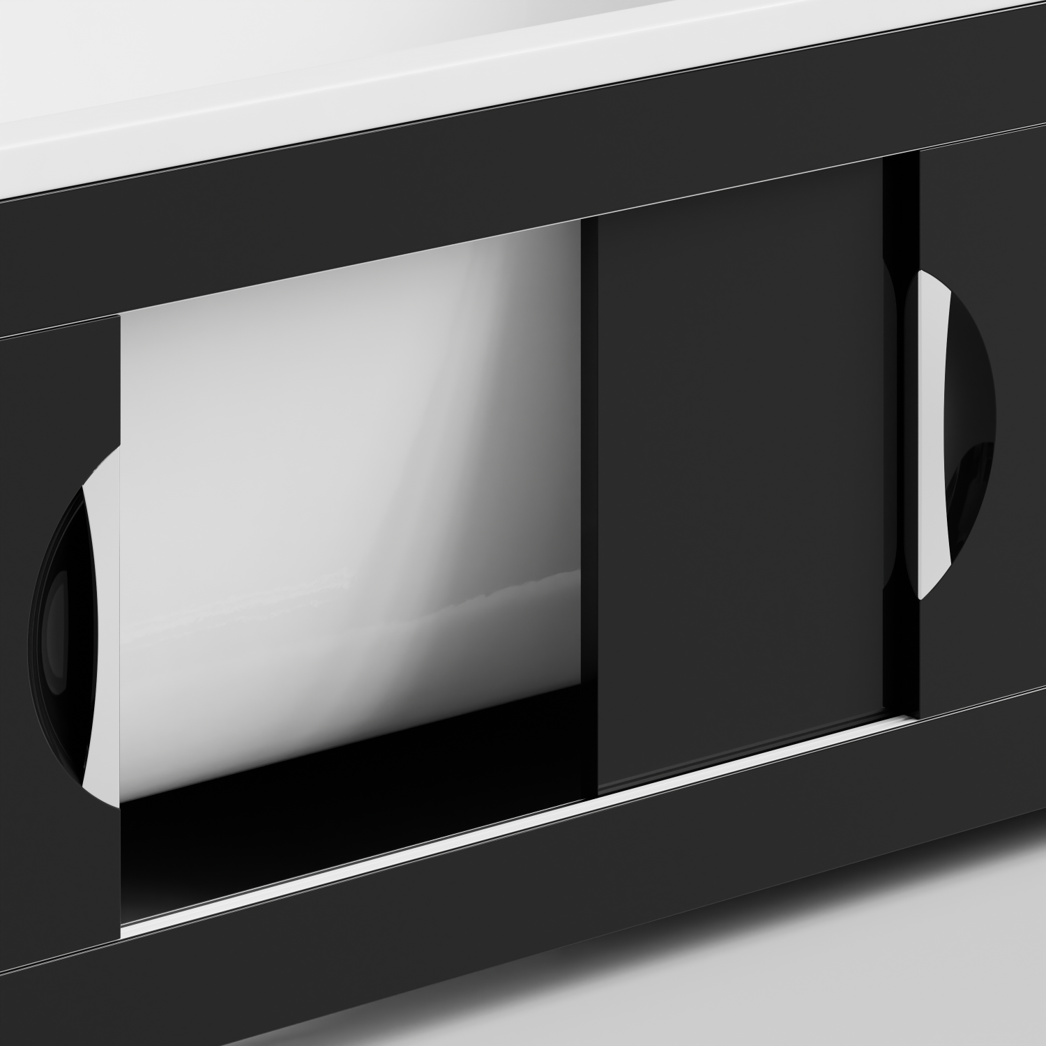 Экран под ванну Vod-ok Топ 180 раздвижной Черный глянец