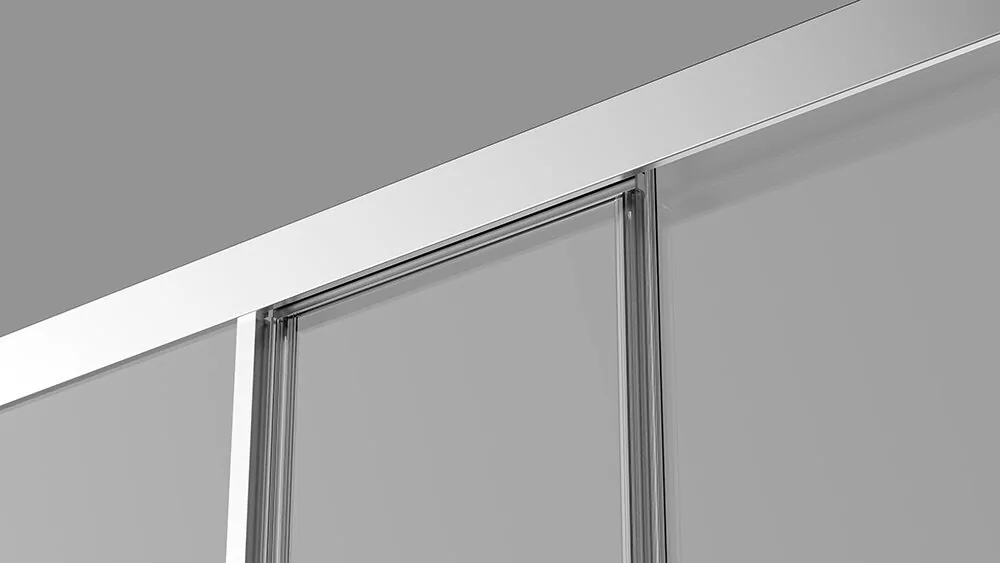 Душевая дверь Veconi VN31-100-01-C5 в нишу, раздвижная, прозрачное стекло, хром