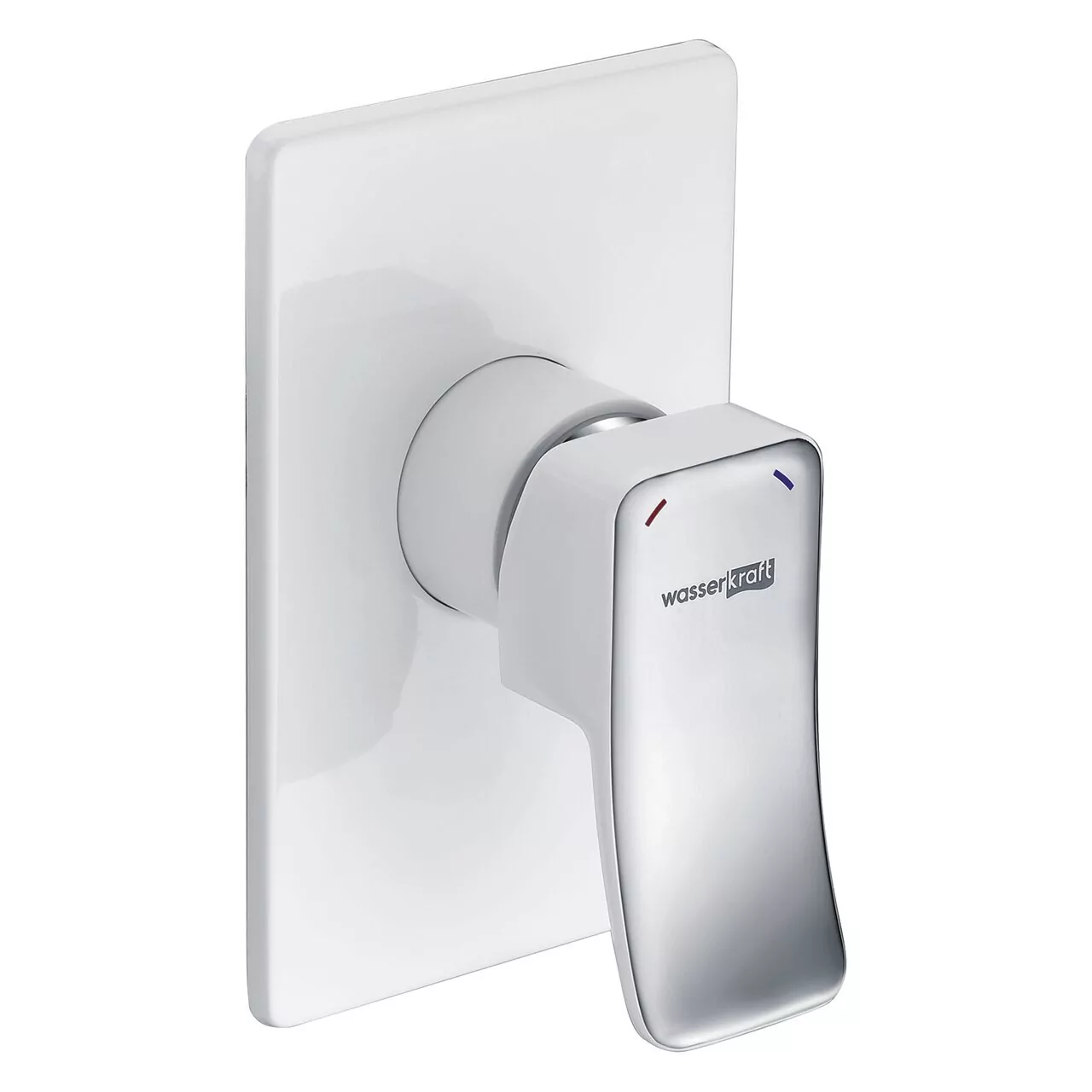 Смеситель WasserKraft Aller 10651WHITE встраиваемый, на 1 выход, белый, хром