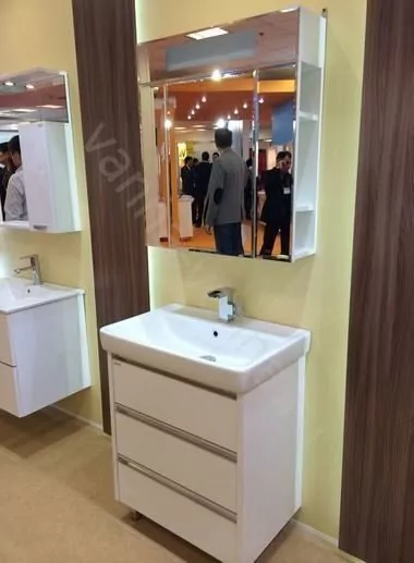 Тумба напольная Vod-ok Бридж 70 с раковиной Dreja Q 70, белая