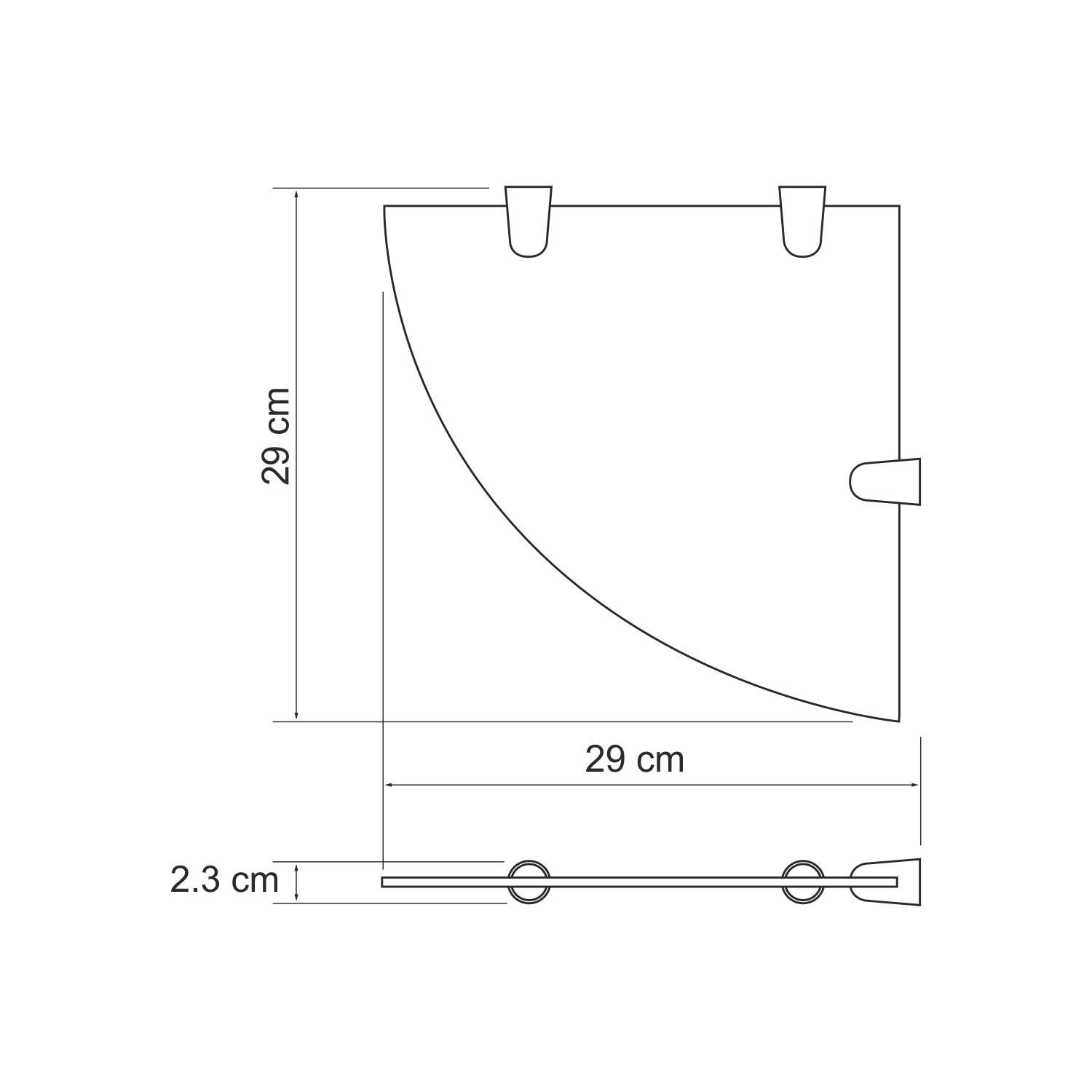 Полка WasserKRAFT K-533GUN METAL PVD покрытие оружейная сталь