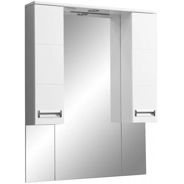 Зеркало с шкафчиком Stella Polar Фиора 80 свет, белый