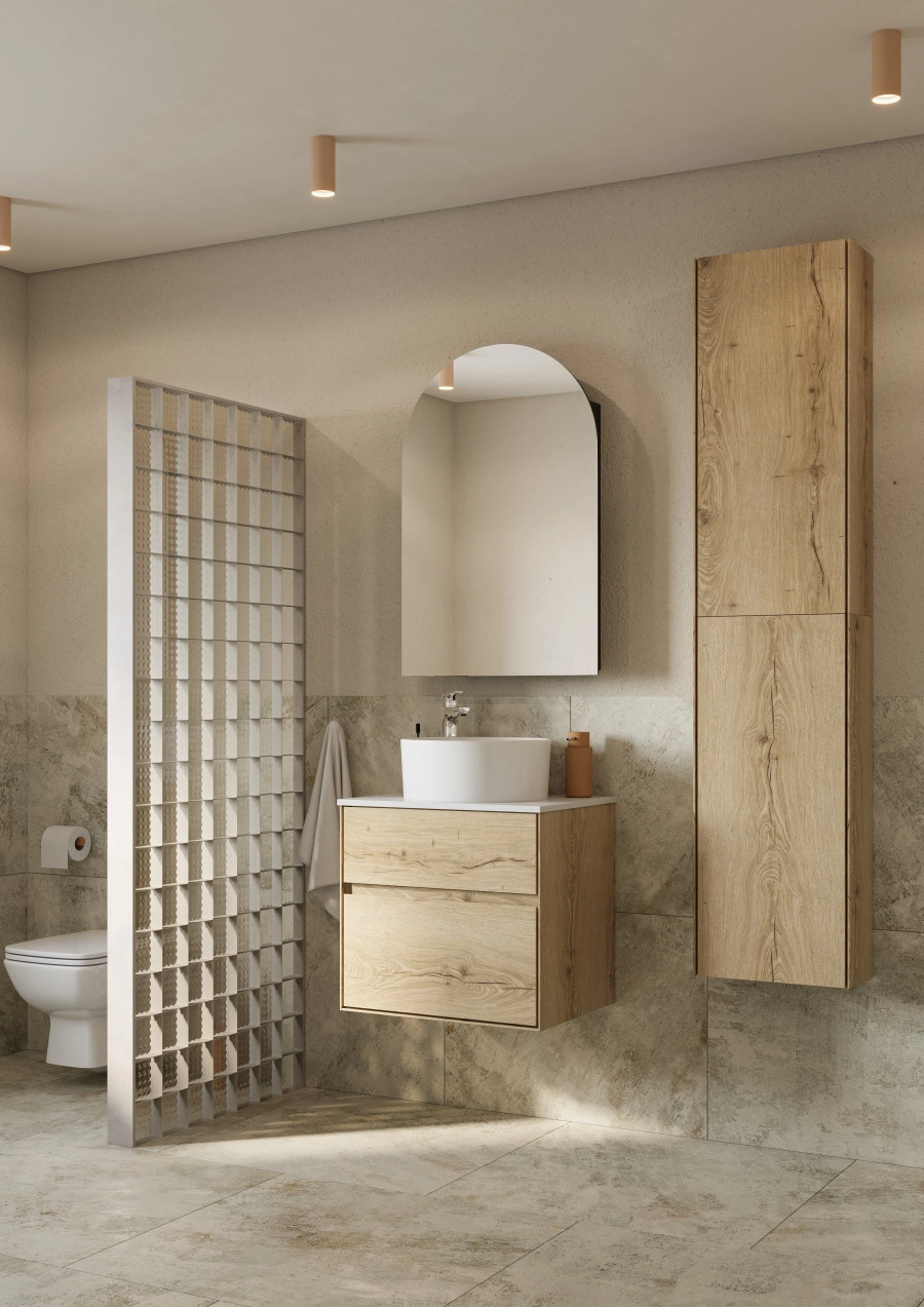 Зеркало-шкаф Aquaton Санта-Барбара 60 графит, L