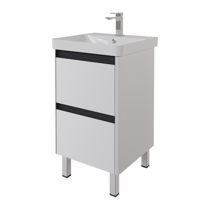 Тумба с раковиной напольная Dreja Luxury Plus 50 см, белый