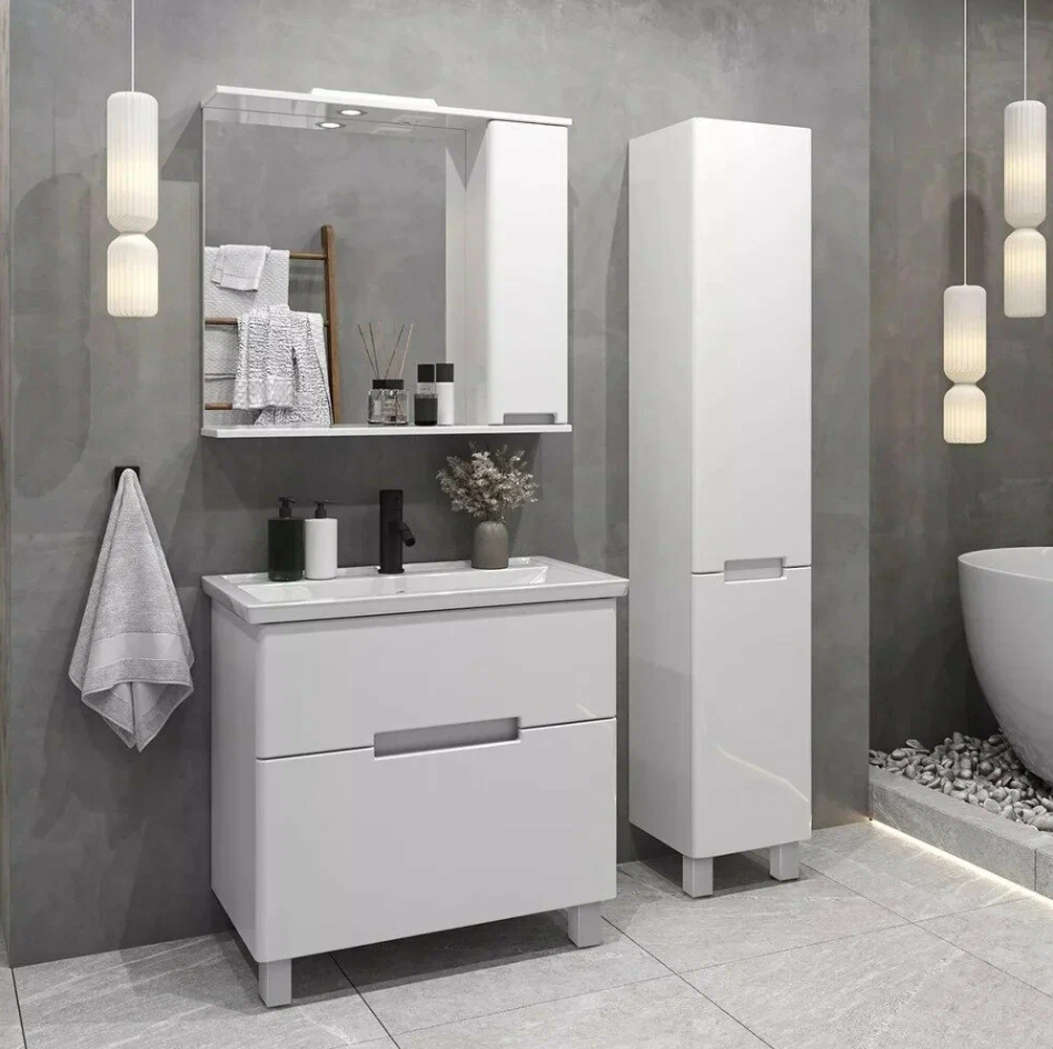 Зеркальный шкаф подвесной SanStar Ориана 80 белый