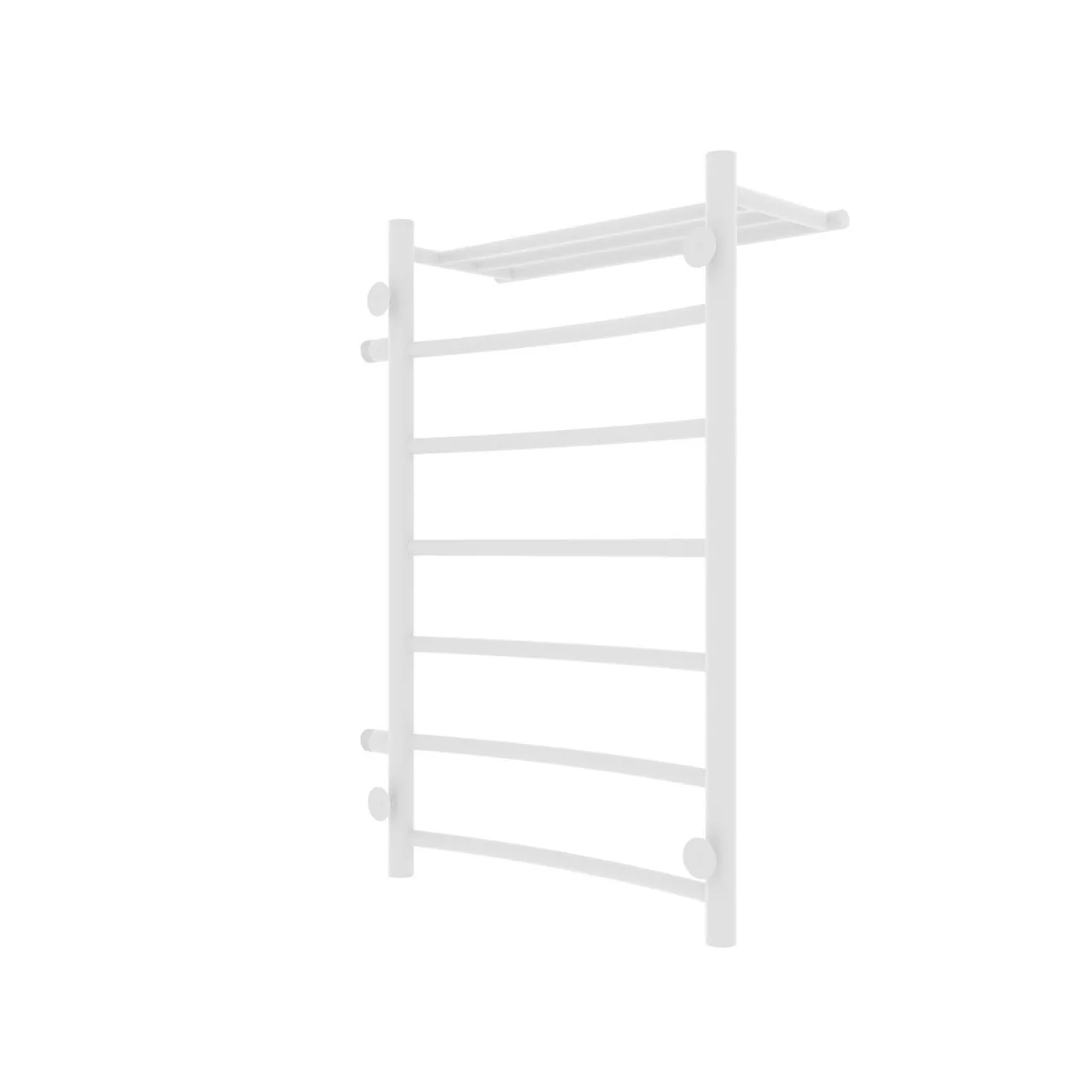 Полотенцесушитель водяной Laris Классик П7 500х800 R МЦ 500-1, боковой, с полкой, белый матовый