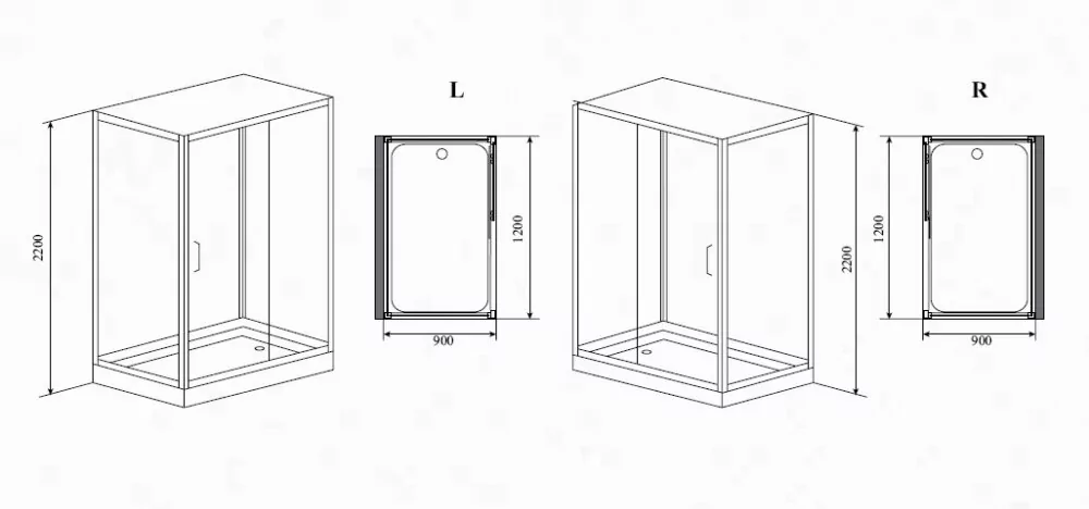 Душевая кабина Timo HELMA H-520L 120х90 от магазина Vanna-Vanna.ru!