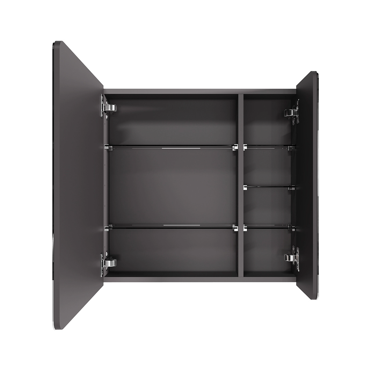 Зеркало-шкаф Aquaton Ар-Деко 65 Серый Кобальт