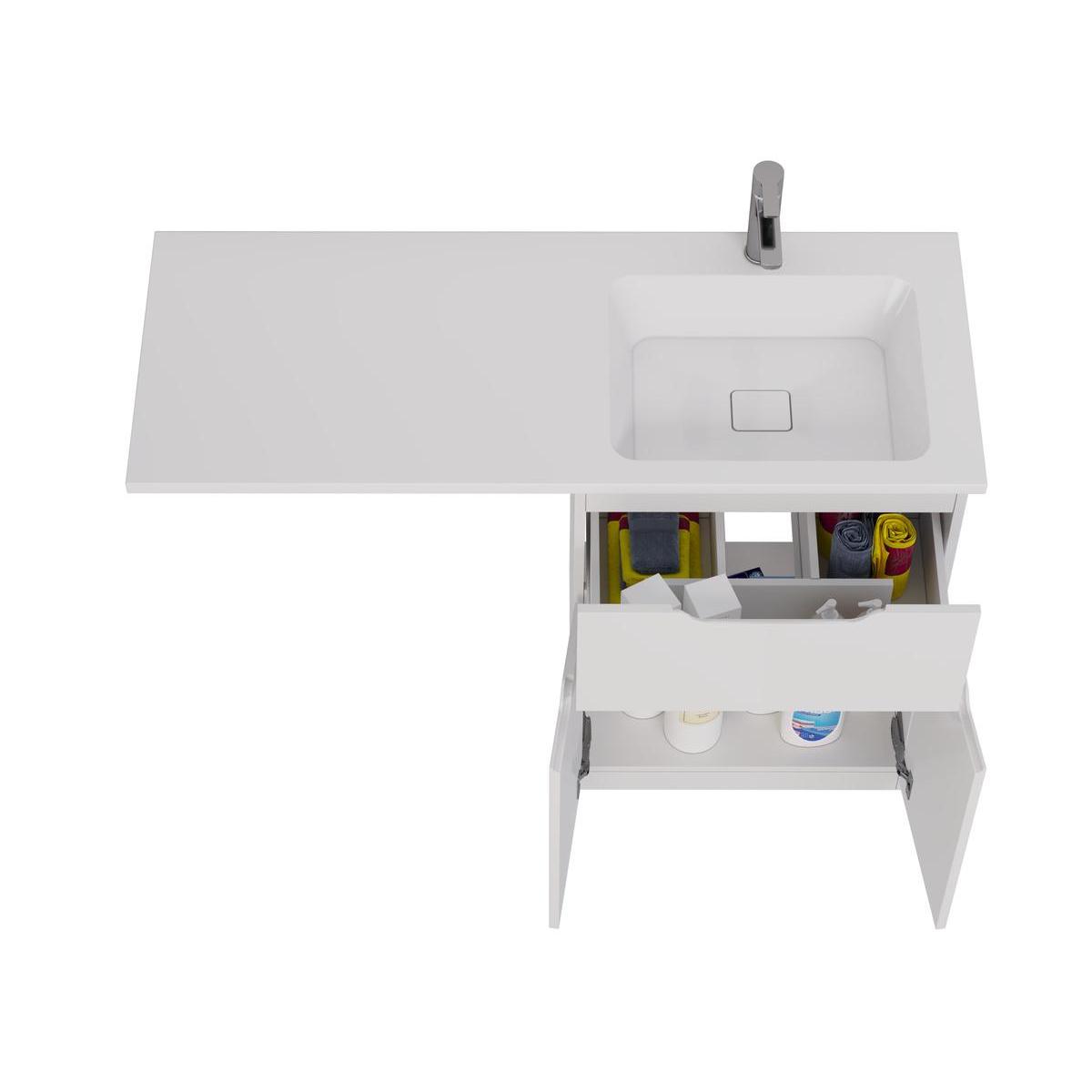 Тумба с раковиной напольная Dreja Vega 60 см, белый