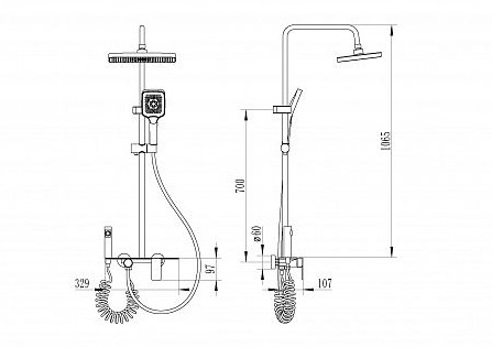 Душевая стойка Cerutti Spa IVO