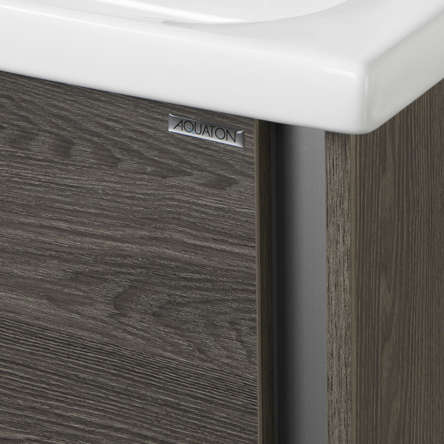 Тумба подвесная Aquaton Стоун 60 с раковиной Миранда 60, грецкий орех