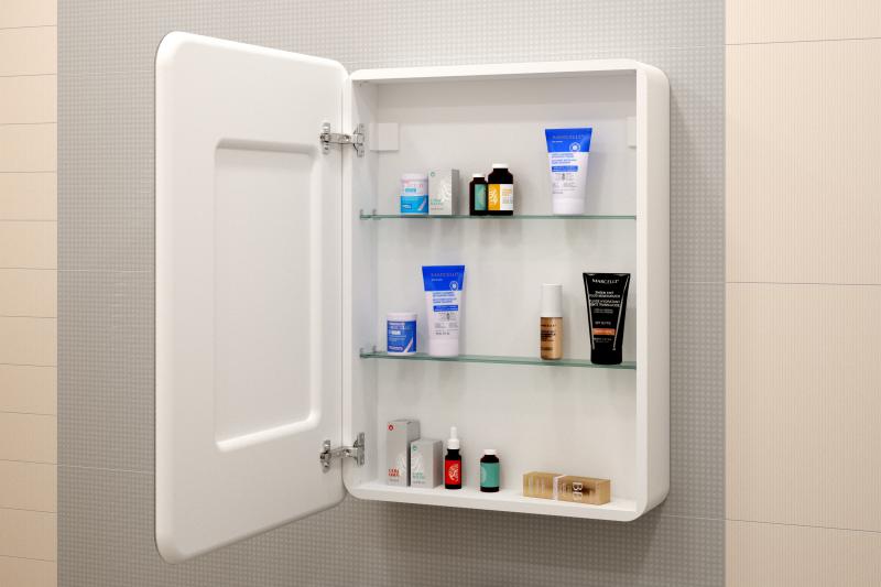 Зеркало-шкаф Misty Элиот 600x800 L, белый