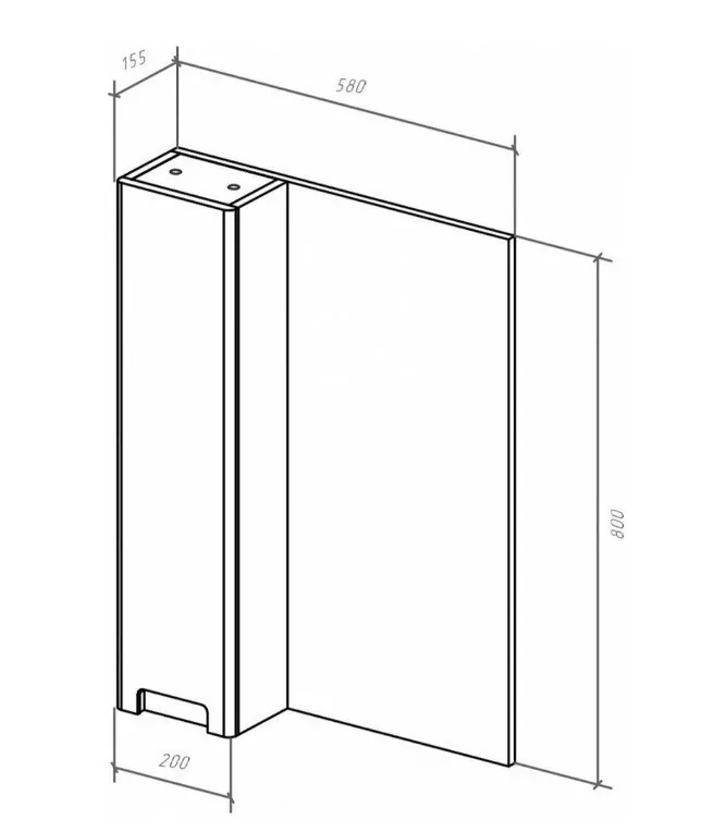 Зеркало со шкафчиком Bellezza Пегас 60 L белый