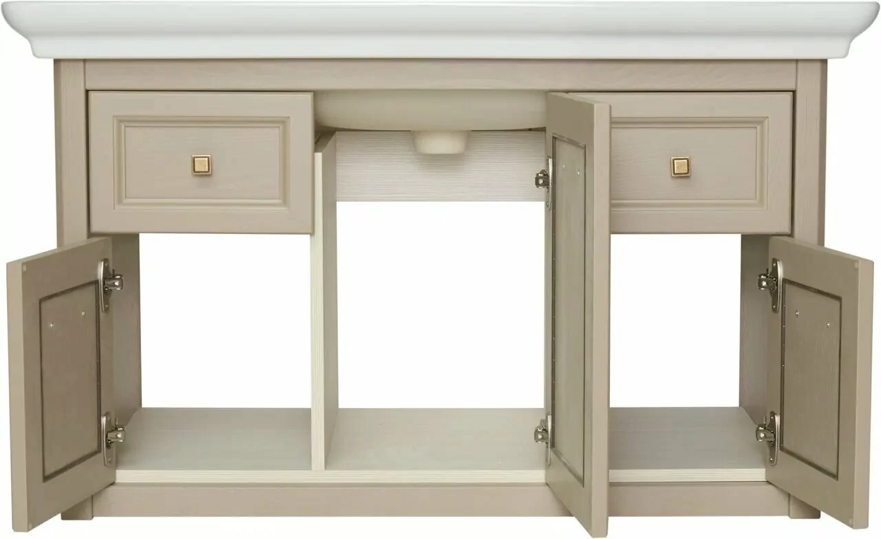 Тумба с раковиной ASB Woodline Толедо 105 подвесная, капучино