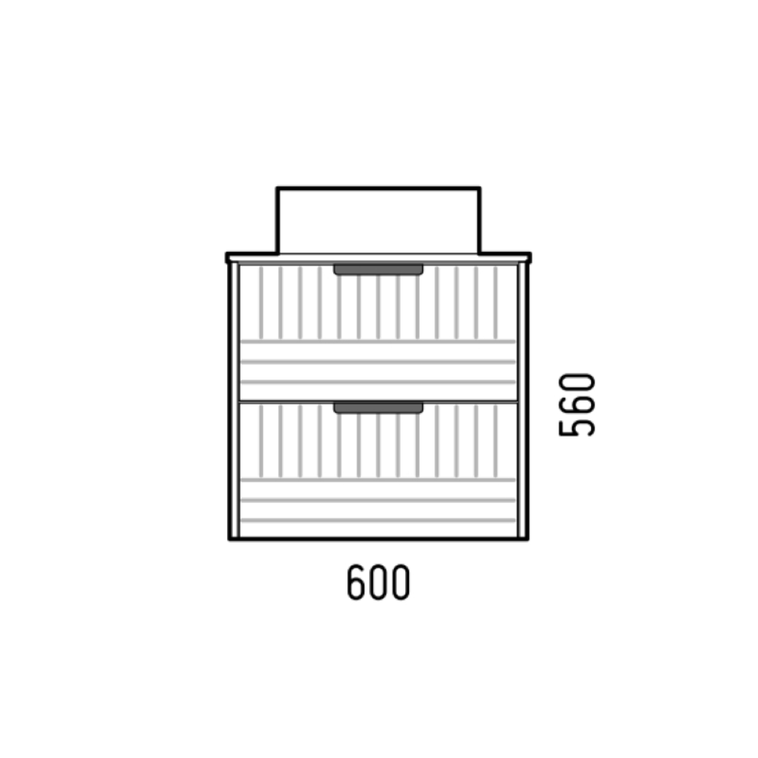 Тумба напольная Corozo Инди 60 с раковиной Сомо 60, дуб канзас/графит