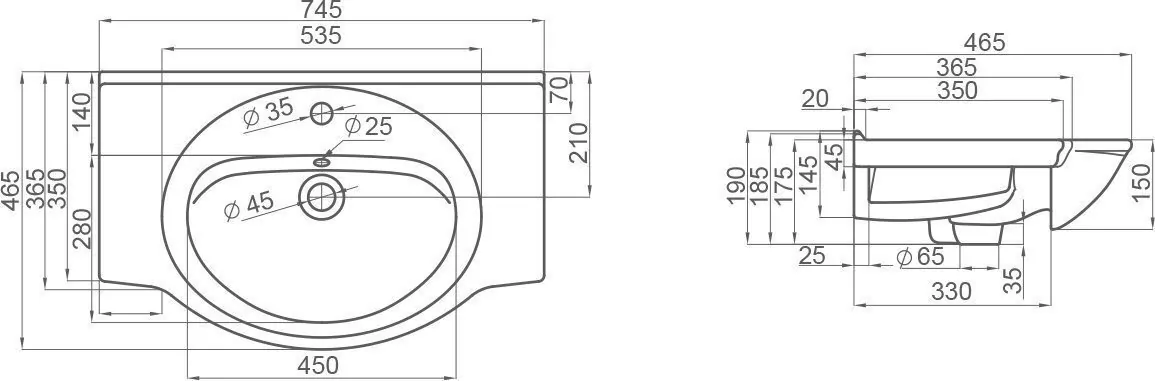 Мебель для ванной Onika Моника 75.10 комплект, напольный, белый