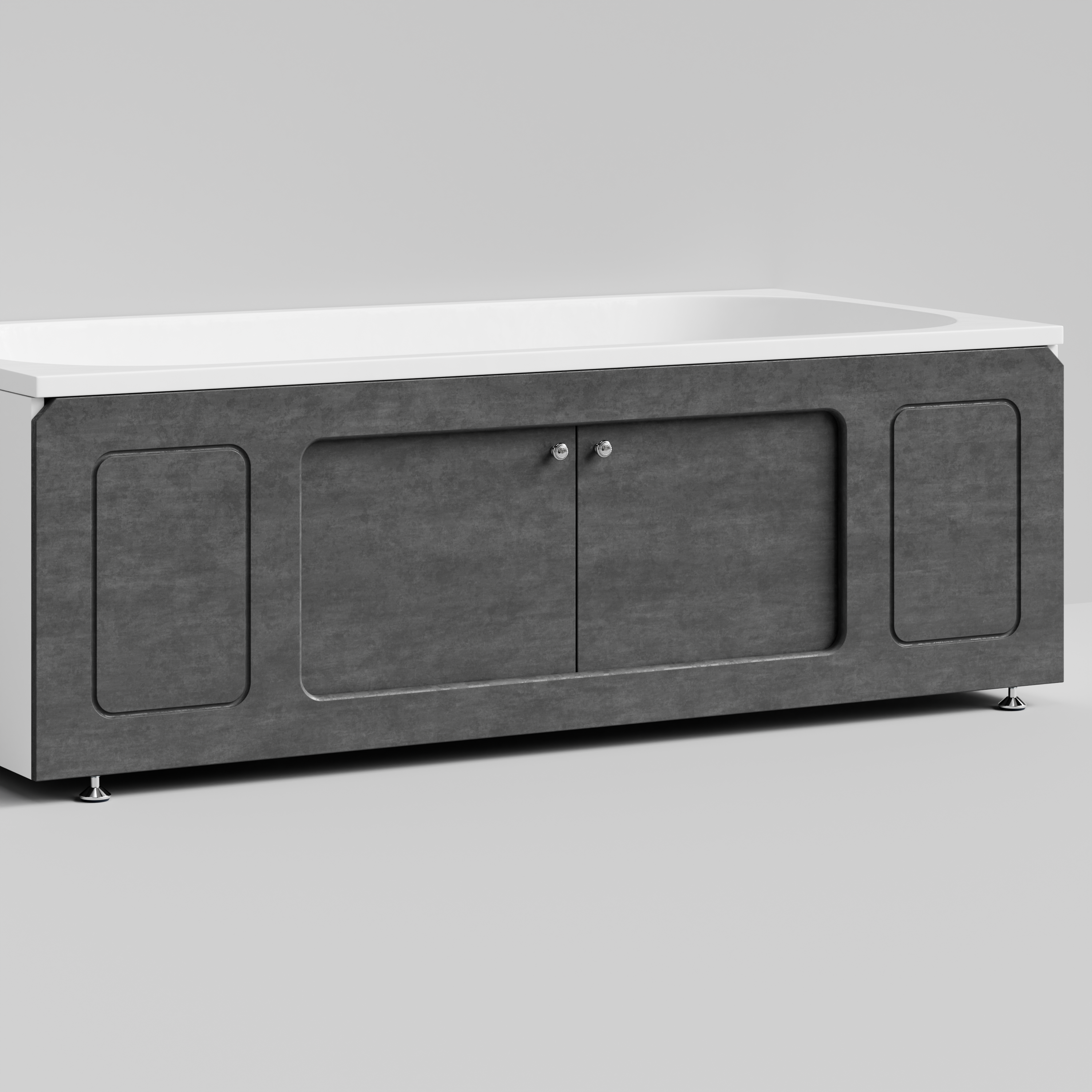 Экран под ванну Vod-ok Лидер 170 раздвижной Серый камень